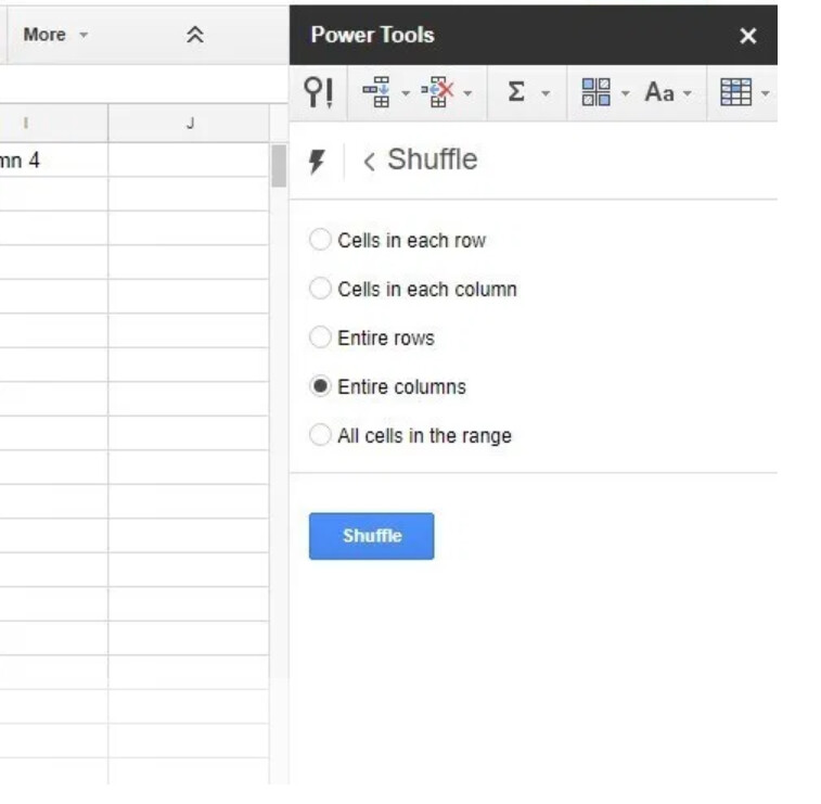 Hướng dẫn cách chuyển cột trong Google Sheets